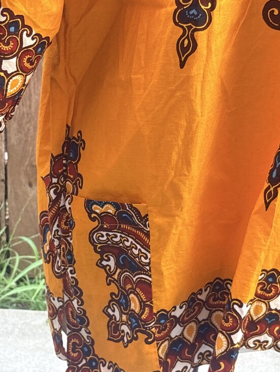 Other - Bold Orange Ethnic Print Tunic